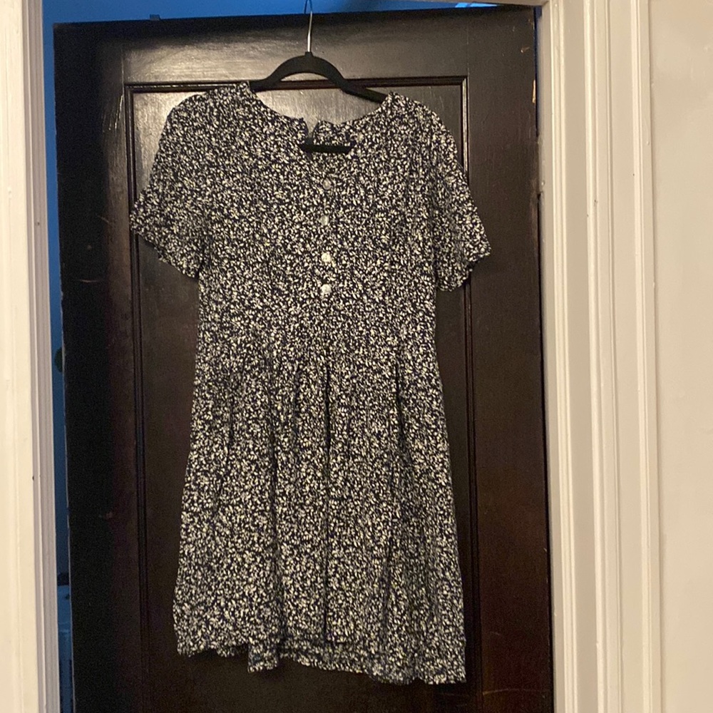 Grunge floral babydoll mini dress